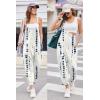 image:imageEkouaer Womens Jumpsuit Sleeveless Casual Summer Overalls Jumpers Spaghetti Strap Baggy Long Pants Rompers with PocketsBegie Blue Tiedye
