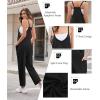 image:imageEkouaer Womens Jumpsuit Sleeveless Casual Summer Overalls Jumpers Spaghetti Strap Baggy Long Pants Rompers with PocketsBlack