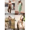 image:imageEkouaer Womens Jumpsuit Sleeveless Casual Summer Overalls Jumpers Spaghetti Strap Baggy Long Pants Rompers with PocketsCoffeebrown