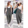 image:imageEkouaer Womens Jumpsuit Sleeveless Casual Summer Overalls Jumpers Spaghetti Strap Baggy Long Pants Rompers with PocketsDarkgrey