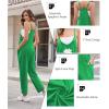 image:imageEkouaer Womens Jumpsuit Sleeveless Casual Summer Overalls Jumpers Spaghetti Strap Baggy Long Pants Rompers with PocketsFestival St Patricks Day