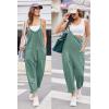 image:imageEkouaer Womens Jumpsuit Sleeveless Casual Summer Overalls Jumpers Spaghetti Strap Baggy Long Pants Rompers with PocketsGreen Grey