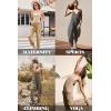 image:imageEkouaer Womens Jumpsuit Sleeveless Casual Summer Overalls Jumpers Spaghetti Strap Baggy Long Pants Rompers with PocketsKhaki