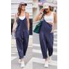 image:imageEkouaer Womens Jumpsuit Sleeveless Casual Summer Overalls Jumpers Spaghetti Strap Baggy Long Pants Rompers with PocketsNavy Blue