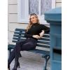 image:imageEkouaer Womens Long Sleeve Mock Turtleneck Tops Ribbed Shirts Fleece Soft Thermal Undershirts TeeBlack