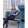 image:imageEkouaer Womens Long Sleeve Mock Turtleneck Tops Ribbed Shirts Fleece Soft Thermal Undershirts TeeBlue