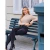 image:imageEkouaer Womens Long Sleeve Mock Turtleneck Tops Ribbed Shirts Fleece Soft Thermal Undershirts TeeKhaki1
