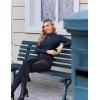 image:imageEkouaer Womens Long Sleeve Mock Turtleneck Tops Ribbed Shirts Fleece Soft Thermal Undershirts TeeNavy Blue1