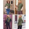 image:imageEkouaer Womens Long Sleeve Mock Turtleneck Tops Ribbed Shirts Fleece Soft Thermal Undershirts TeeOlive