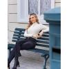 image:imageEkouaer Womens Long Sleeve Mock Turtleneck Tops Ribbed Shirts Fleece Soft Thermal Undershirts TeeWhite