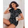image:imageEkouaer Womens Pajama Sets Short Sleeve Pajamas for Women Sets Soft Lounge Sets Casual V Neck Sleepwear PJSBlack Moon Star
