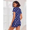 image:imageEkouaer Womens Pajama Sets Short Sleeve Pajamas for Women Sets Soft Lounge Sets Casual V Neck Sleepwear PJSBlue Moon
