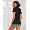 image:imageEkouaer Womens Pajama Sets Short Sleeve Pajamas for Women Sets Soft Lounge Sets Casual V Neck Sleepwear PJSBoho Vintage