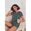 image:imageEkouaer Womens Pajama Sets Short Sleeve Pajamas for Women Sets Soft Lounge Sets Casual V Neck Sleepwear PJSDark Gray Stars