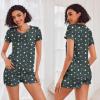 image:imageEkouaer Womens Pajama Sets Short Sleeve Pajamas for Women Sets Soft Lounge Sets Casual V Neck Sleepwear PJSDark Gray Stars