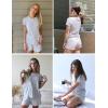 image:imageEkouaer Womens Pajama Sets Short Sleeve Pajamas for Women Sets Soft Lounge Sets Casual V Neck Sleepwear PJSGray and White Stripes