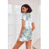 image:imageEkouaer Womens Pajama Sets Short Sleeve Pajamas for Women Sets Soft Lounge Sets Casual V Neck Sleepwear PJSGreytie Dye
