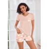 image:imageEkouaer Womens Pajama Sets Short Sleeve Pajamas for Women Sets Soft Lounge Sets Casual V Neck Sleepwear PJSHeart