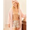 image:imageEkouaer Womens Pajama Sets Short Sleeve Pajamas for Women Sets Soft Lounge Sets Casual V Neck Sleepwear PJSKhaki Plaid Teddy
