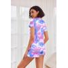 image:imageEkouaer Womens Pajama Sets Short Sleeve Pajamas for Women Sets Soft Lounge Sets Casual V Neck Sleepwear PJSPink Tie Dye