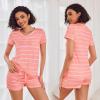 image:imageEkouaer Womens Pajama Sets Short Sleeve Pajamas for Women Sets Soft Lounge Sets Casual V Neck Sleepwear PJSPink Wavy