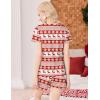 image:imageEkouaer Womens Pajama Sets Short Sleeve Pajamas for Women Sets Soft Lounge Sets Casual V Neck Sleepwear PJSRed Christmas