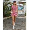 image:imageEkouaer Womens Pajama Sets Short Sleeve Pajamas for Women Sets Soft Lounge Sets Casual V Neck Sleepwear PJSRed Star