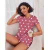 image:imageEkouaer Womens Pajama Sets Short Sleeve Pajamas for Women Sets Soft Lounge Sets Casual V Neck Sleepwear PJSRed Star