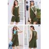 image:imageEkouaer Womens Romper Summer Sleeveless Jumpsuit Casual Short Overalls with Pocket 2025Army Green
