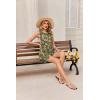 image:imageEkouaer Womens Romper Summer Sleeveless Jumpsuit Casual Short Overalls with Pocket 2025Army Green Floral