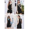 image:imageEkouaer Womens Romper Summer Sleeveless Jumpsuit Casual Short Overalls with Pocket 2025Black