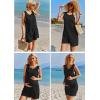 image:imageEkouaer Womens Romper Summer Sleeveless Jumpsuit Casual Short Overalls with Pocket 2025Black