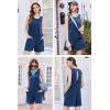 image:imageEkouaer Womens Romper Summer Sleeveless Jumpsuit Casual Short Overalls with Pocket 2025Blue