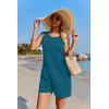 image:imageEkouaer Womens Romper Summer Sleeveless Jumpsuit Casual Short Overalls with Pocket 2025Blue New