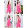 image:imageEkouaer Womens Romper Summer Sleeveless Jumpsuit Casual Short Overalls with Pocket 2025Deep Pink