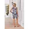 image:imageEkouaer Womens Romper Summer Sleeveless Jumpsuit Casual Short Overalls with Pocket 2025Floral 260