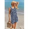 image:imageEkouaer Womens Romper Summer Sleeveless Jumpsuit Casual Short Overalls with Pocket 2025Floral Navy Blue