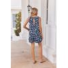 image:imageEkouaer Womens Romper Summer Sleeveless Jumpsuit Casual Short Overalls with Pocket 2025Floral Navy Blue