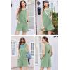 image:imageEkouaer Womens Romper Summer Sleeveless Jumpsuit Casual Short Overalls with Pocket 2025Ice Green