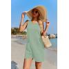 image:imageEkouaer Womens Romper Summer Sleeveless Jumpsuit Casual Short Overalls with Pocket 2025Light Green