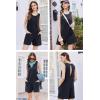 image:imageEkouaer Womens Romper Summer Sleeveless Jumpsuit Casual Short Overalls with Pocket 2025Navy