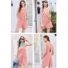 image:imageEkouaer Womens Romper Summer Sleeveless Jumpsuit Casual Short Overalls with Pocket 2025Pink