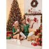 image:imageEkouaer Womens Silk Satin Pajamas Set Short Sleeve Sleepwear Button Down Loungewear 2 Piece Pjs Shorts Set S5X Plus SizeChristmas Candy Green
