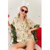 image:imageEkouaer Womens Silk Satin Pajamas Set Short Sleeve Sleepwear Button Down Loungewear 2 Piece Pjs Shorts Set S5X Plus SizeChristmas Wreath