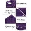 image:imageEkouaer Womens Silk Satin Pajamas Set Short Sleeve Sleepwear Button Down Loungewear 2 Piece Pjs Shorts Set S5X Plus SizeDark Purple