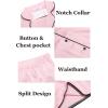 image:imageEkouaer Womens Silk Satin Pajamas Set Short Sleeve Sleepwear Button Down Loungewear 2 Piece Pjs Shorts Set S5X Plus SizeLight Pink