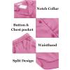image:imageEkouaer Womens Silk Satin Pajamas Set Short Sleeve Sleepwear Button Down Loungewear 2 Piece Pjs Shorts Set S5X Plus SizePeachy Pink