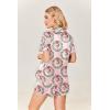 image:imageEkouaer Womens Silk Satin Pajamas Set Short Sleeve Sleepwear Button Down Loungewear 2 Piece Pjs Shorts Set S5X Plus SizeSanta Claus
