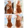 image:imageEkouaer Womens Summer Sleeveless Workout Rompers Athletic Jumpsuit Double Lined Shorts One Piece Gym Yoga Clothes XSXLBrown