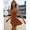 image:imageEkouaer Womens Summer Sleeveless Workout Rompers Athletic Jumpsuit Double Lined Shorts One Piece Gym Yoga Clothes XSXLBrown